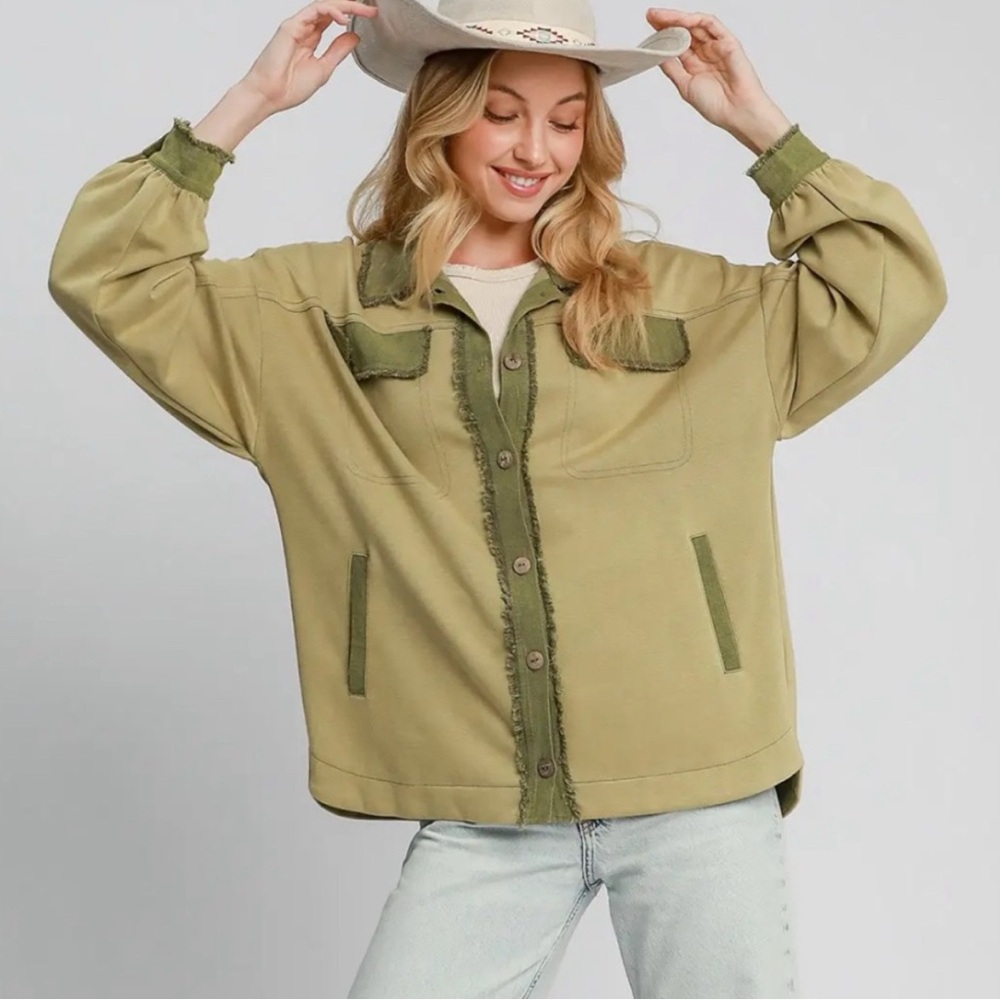 Umgee NWT Luxeknit Jacket in Green Size Medium - Picture 2 of 5
